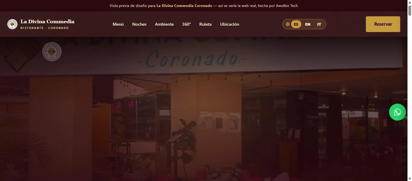 Sitio web de La Divina Commedia